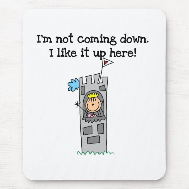 Mousepad Princesa cómico na torre (Frente)