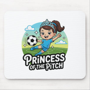 Mousepad Princesa Do Campo Futebol Para Meninas Crianças _1