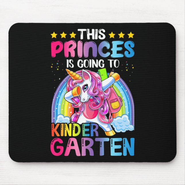 Mousepad Princesa indo para o jardim de infância, presente  (Frente)
