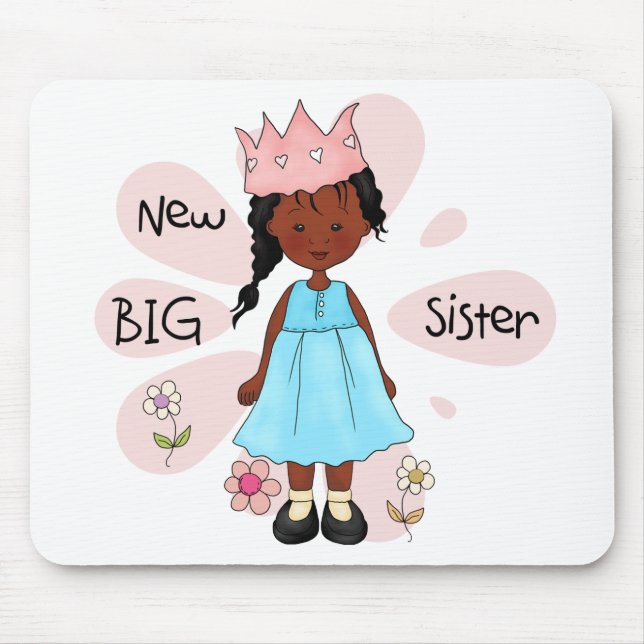 Mousepad Princesa Irmã Africana Americana (Frente)