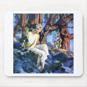 Mousepad Princesa justa de Maxfield Parrish e os gnomos