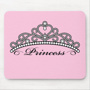 Mousepad Princesa Tiara Mouseapad (fundo cor-de-rosa)