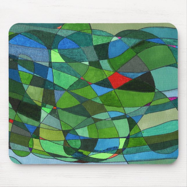 Mousepad "Principalmente Verdes" Painel de Design Abstrato (Frente)
