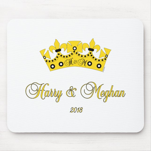 Mousepad Príncipe Harry e Meghan Royal Wedding 2018 Heart (Frente)