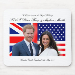 Mousepad Príncipe real Harry e Meghan Markle do casamento