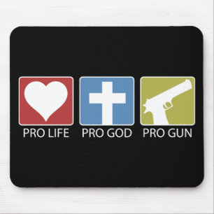 Mousepad Pro vida, pro deus, pro arma