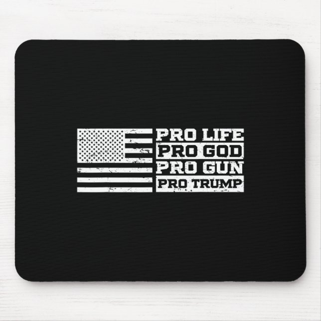 Mousepad Pró Vida Pró Deus Pró Arma Pró Trump  (Frente)