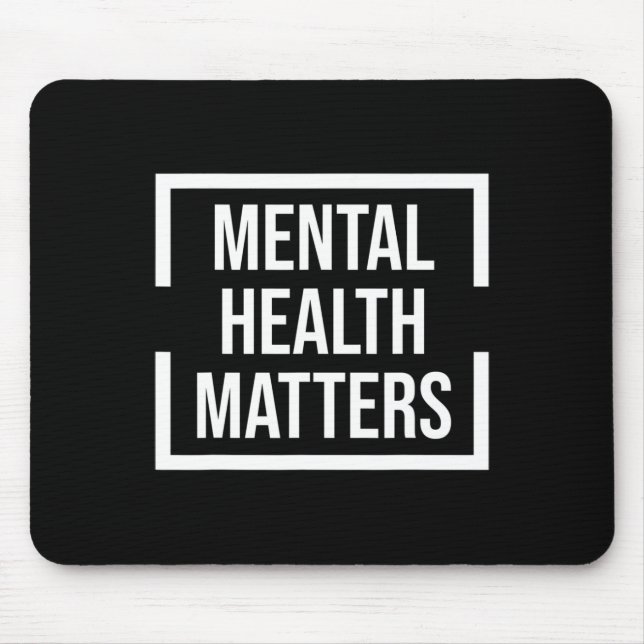Mousepad Problema de saúde mental Mo de sensibilização naci (Frente)