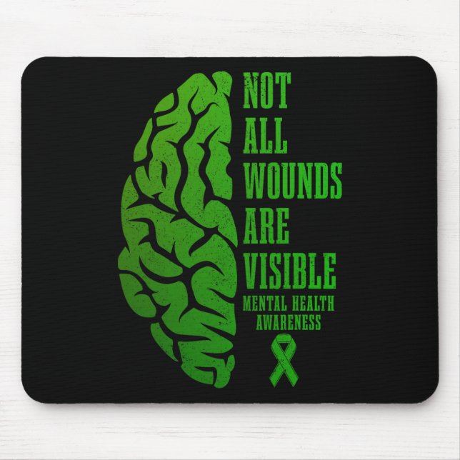 Mousepad Problemas de Consciência da Saúde Mental Nem Todos (Frente)