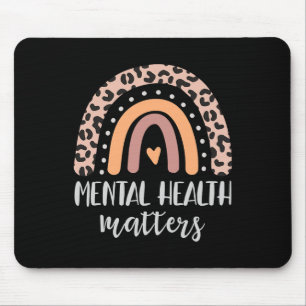 Mousepad Problemas de Saúde Estampa de Leopardo Boho Arco-í