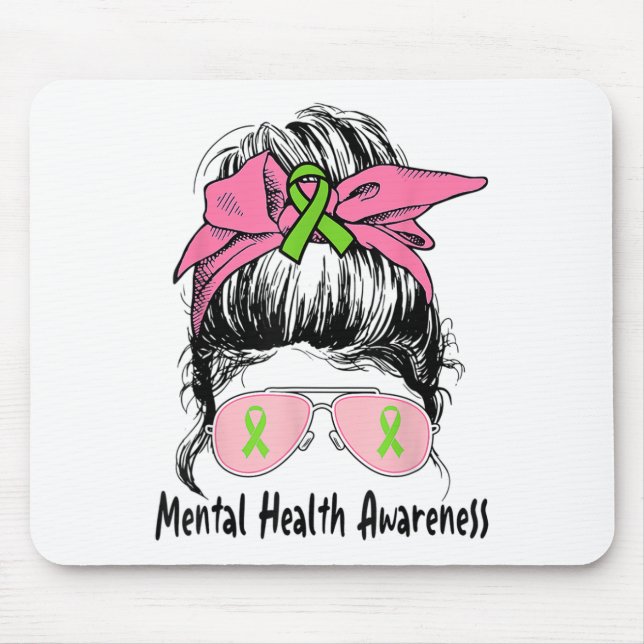 Mousepad Problemas de Saúde Mental do Armamento Sensibiliza (Frente)