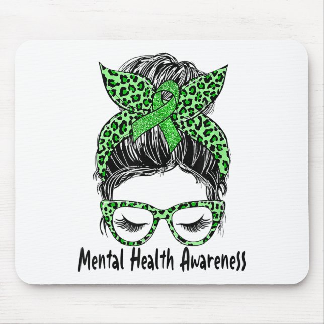 Mousepad Problemas de Saúde Mental do Armamento Sensibiliza (Frente)