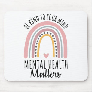 Mousepad Problemas de saúde mental gentis Bolinhas Rainbow 