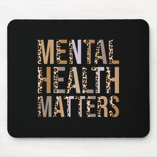 Mousepad Problemas de saúde mental Leopard Imprima Awaren m (Frente)