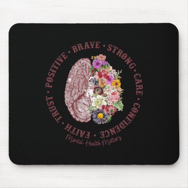 Mousepad Problemas de saúde mental Sensibilização (Frente)