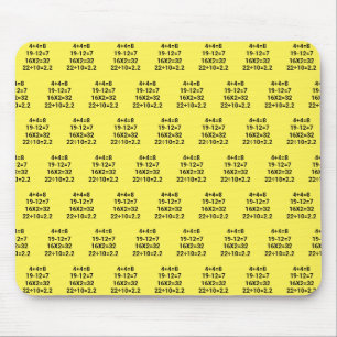 Mousepad Problemas matemáticos em amarelo