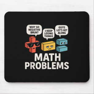 Mousepad Problemas Matemáticos Símbolos Engraçados Professo