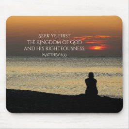Mousepad Procurar Primeiro Reino de Deus, Matthew 6:33 Suns