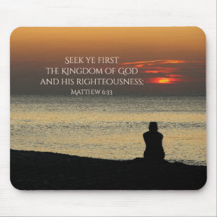 Mousepad Procurar Primeiro Reino de Deus, Matthew 6:33 Suns