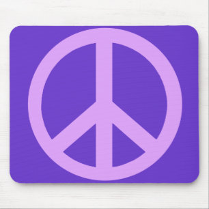 Mousepad Produtos do sinal de paz do Lilac