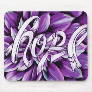 Mousepad Produtos florais da esperança do câncer de