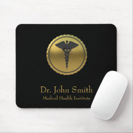 Mousepad Professional 3D Gold Caduceus Medical Emblem