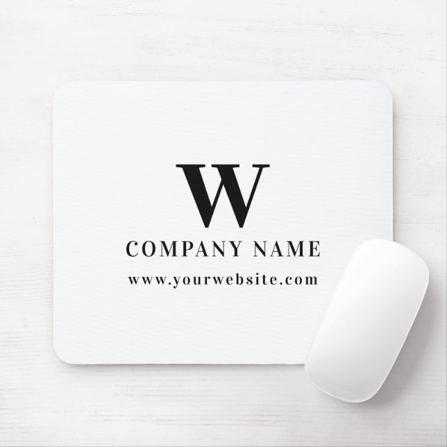 Mousepad Professional Business Logo Monogram Name Website (Com mouse)
