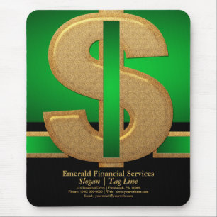 Mousepad Professional Green Gold Dollar Financial Services