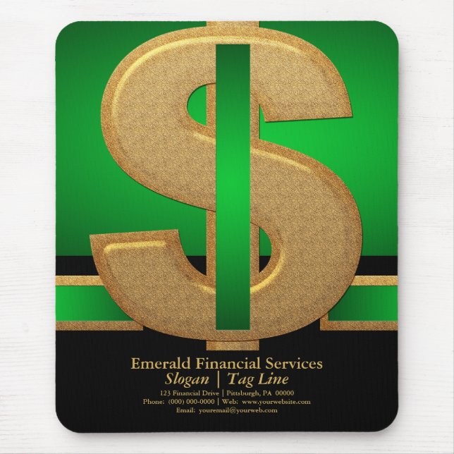 Mousepad Professional Green| Gold Dollar Financial Services (Frente)