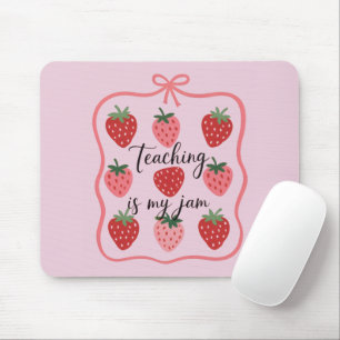 Mousepad Professor Amante de Morango Ensino é Minha Paixão