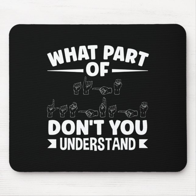 Mousepad Professor ASL ASL Alphabet Pu (Frente)