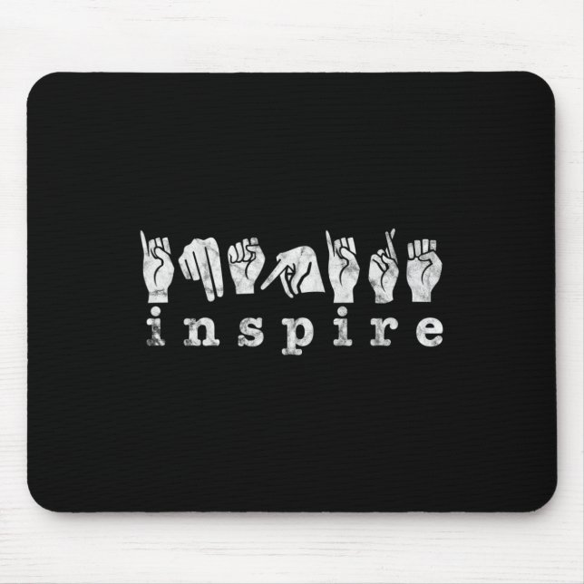 Mousepad Professor ASL Língua de Sinais Americana Sensibili (Frente)