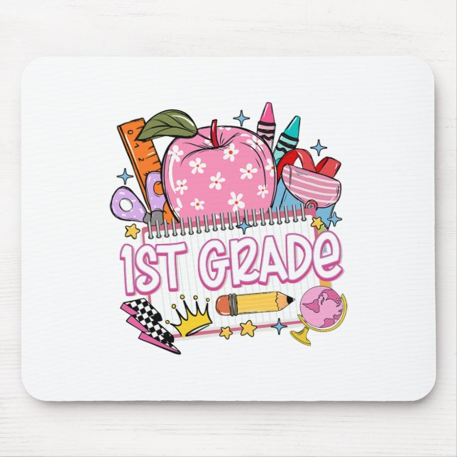 Mousepad Professor da 1ª Série de Volta às Aulas Apple Note (Frente)