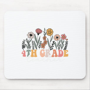 Mousepad Professor da 4ª Série Flor de Campo Floral Volta à