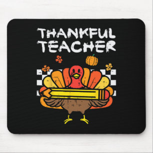 Mousepad Professor de Ação de Graças Turquia Retro Fall Wo