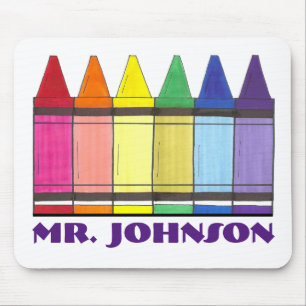 Mousepad Professor de Arte do Arco-Íris Personalizado, Mous