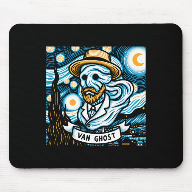 Mousepad Professor de Arte Fantasma Halloween (Frente)