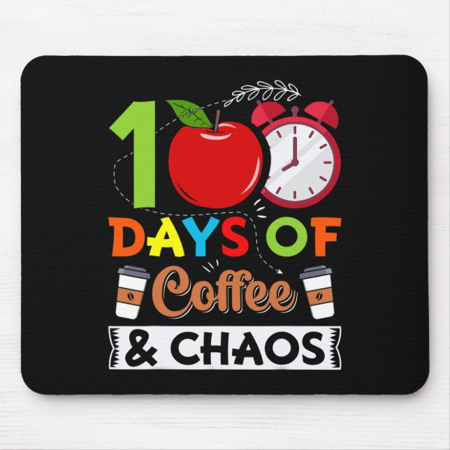 Mousepad Professor De Costume Do Dia 100 Dias De Café E (Frente)