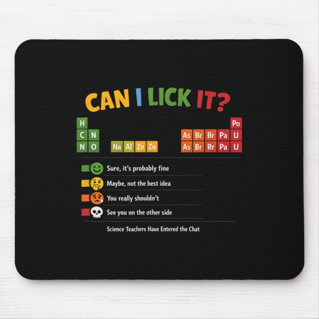 Mousepad Professor de Crianças Divertidas Posso Lamber a Ta (Frente)
