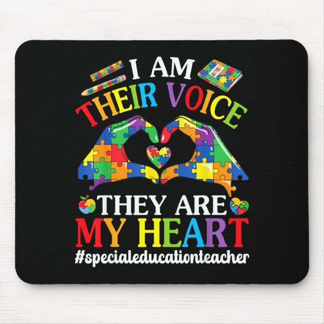 Mousepad Professor de Educação Especial I Sou Sua Voz Eles  (Frente)