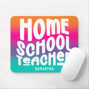 Mousepad Professor de Ensino Domiciliar Colorido Ombre