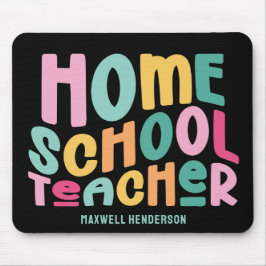 Mousepad Professor de Ensino Domiciliar Texto Colorido