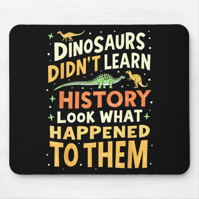 Mousepad Professor de Estudos Sociais de Dinossauro Engraça (Frente)