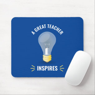 Mousepad Professor de Excelente inspira a lâmpada motivacio