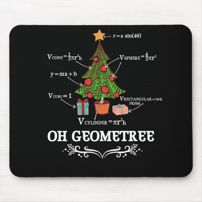 Mousepad Professor de Geometria de Matemática em Árvore de  (Frente)