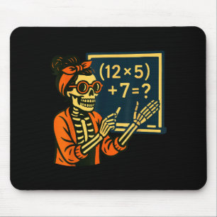 Mousepad Professor de Halloween Seis Sete Meme 6 7 Esquelet