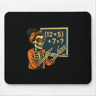 Mousepad Professor de Halloween Seis Sete Meme 6 7 Esquelet
