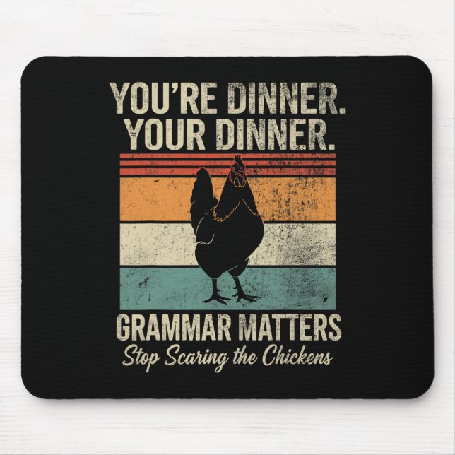 Mousepad Professor de Inglês Engraçado Gramática Pare de As (Frente)