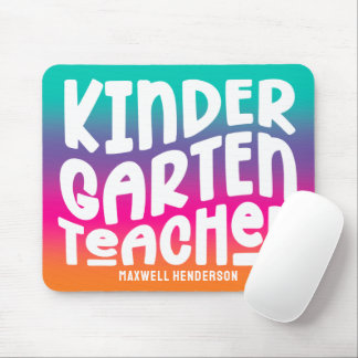 Mousepad Professor de Jardim de Infância Colorido Ombre