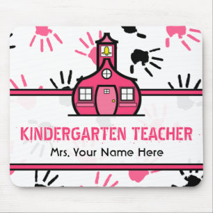 Mousepad Professor de jardim de infância cor-de-rosa &